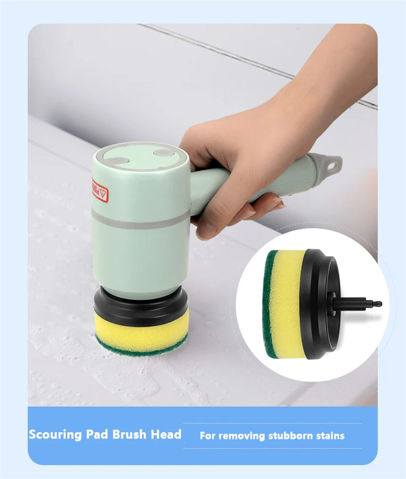 Electric Cleaning Brush Dishwashing Brush Automatic Wireless USB Rechargeable Professional Kitchen Bathtub Tile Cleaning Brushes