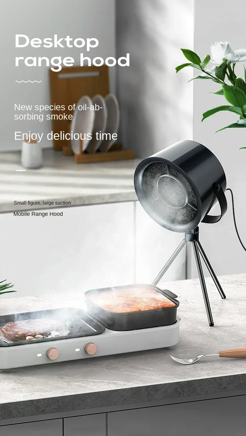 2024 New Portable Desktop Exhaust Fan For Barbecue with USB Charging