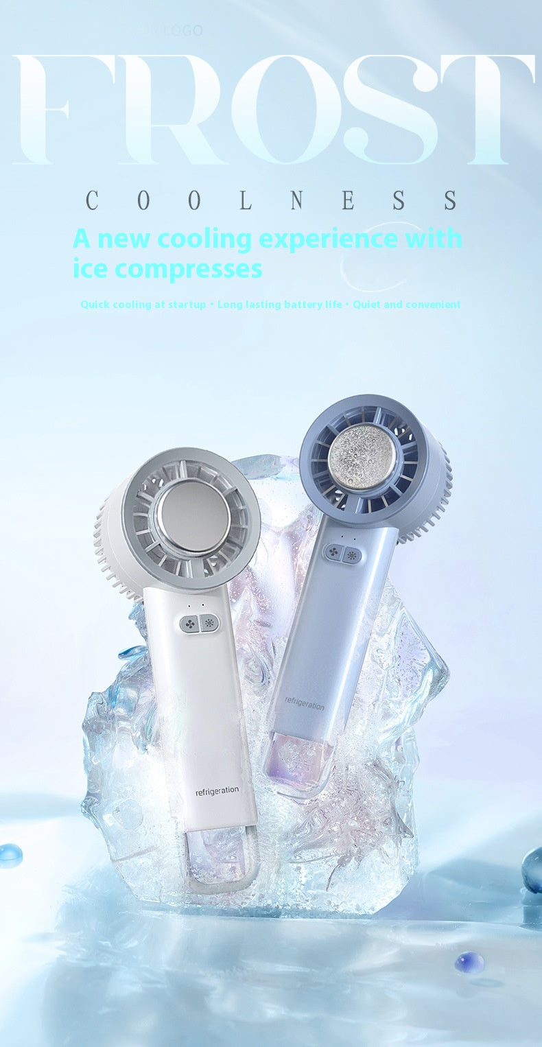 Summer Gadget Handheld Turbo Jet Fan Mini Portable Ice Cold Fan