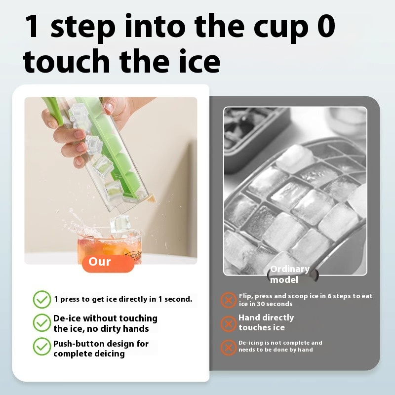 Slim One Press Ice Maker - Ice Cube Mold Household Ice Maker