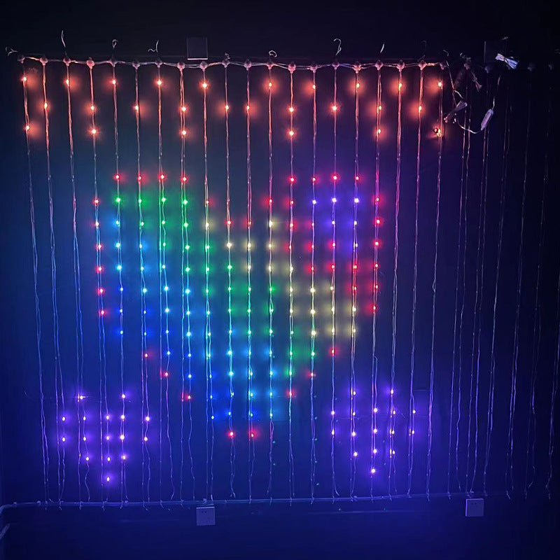 Smart LED RGB Curtain String Lights - Bluetooth APP Control