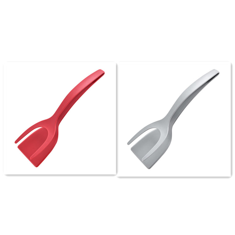 2-in-1 Grip & Flip Egg Spatula Tongs- Fried Egg, French Toast Omelet