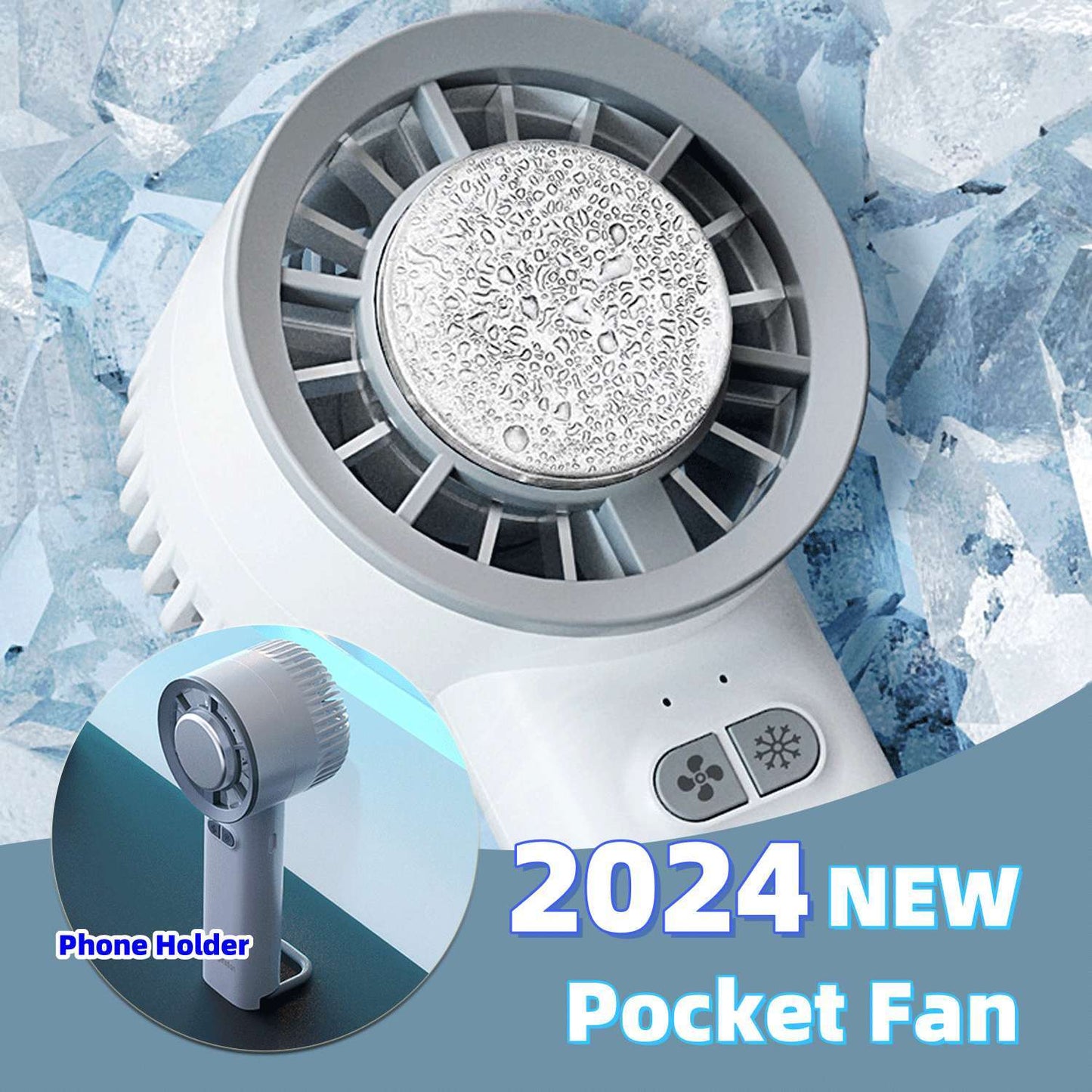 Summer Gadget Handheld Turbo Jet Fan Mini Portable Ice Cold Fan