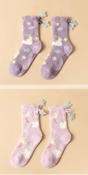 Winter Thick Women's Socks Japanese Sweet Girl Socks Coral Fleece Socks