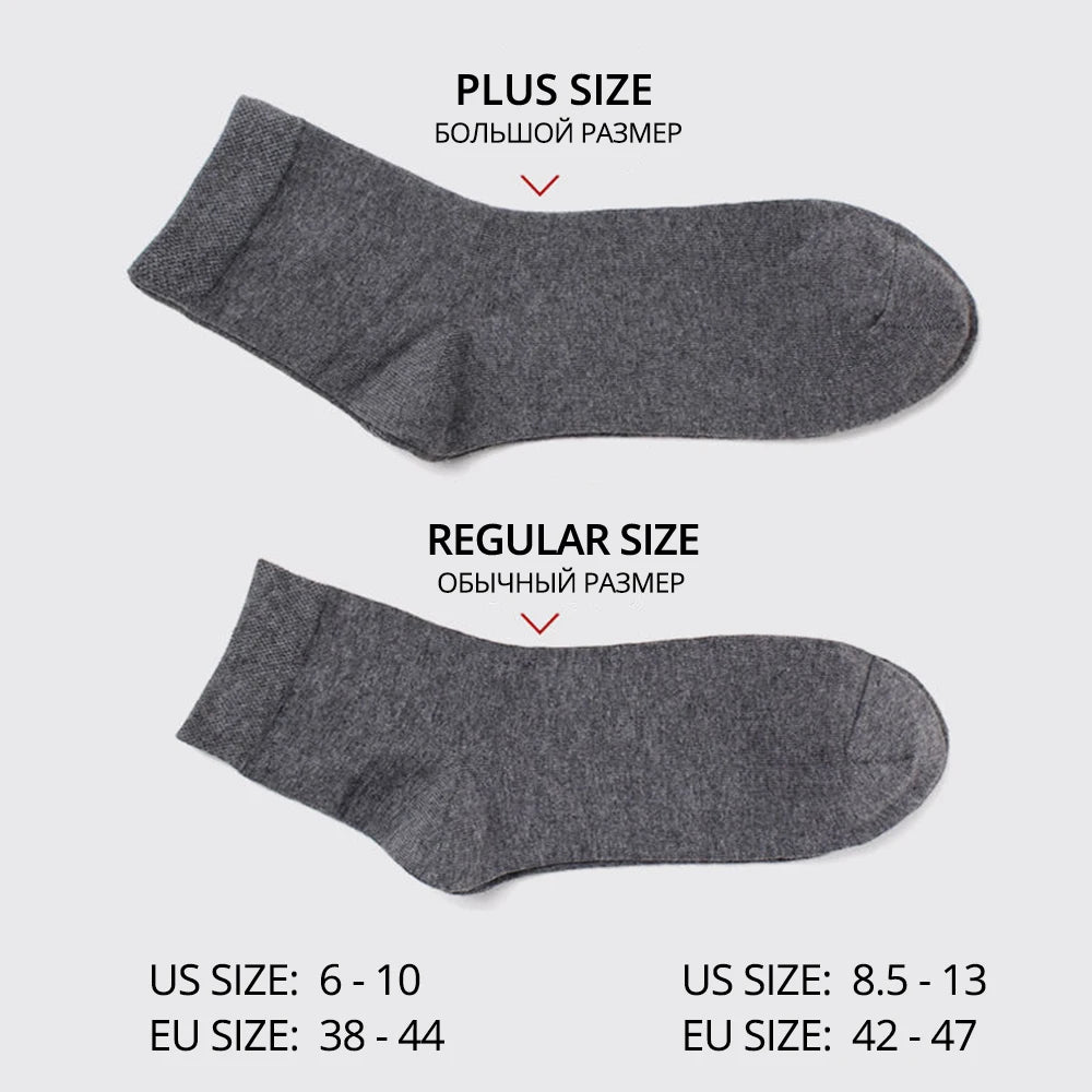 HSS Men's Cotton Business Socks – Soft, Breathable, Plus Size