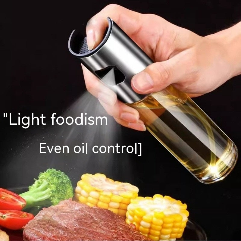 Kitchen Household High-pressure Glass Spray Bottle - High Quality Glass BBQ Baking Oil Spray Bottle