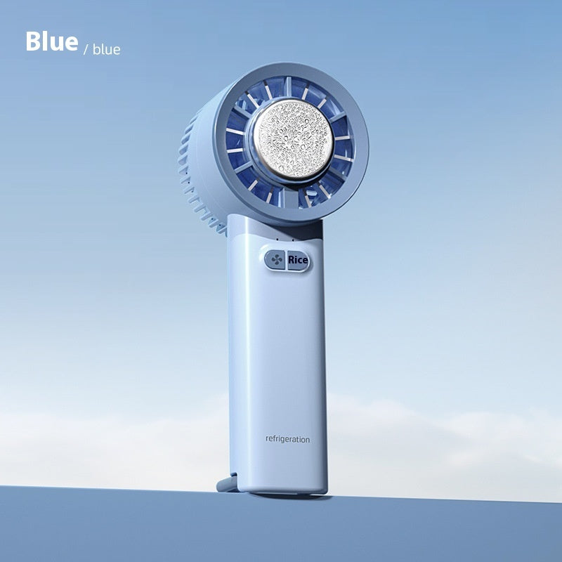 Summer Gadget Handheld Turbo Jet Fan Mini Portable Ice Cold Fan