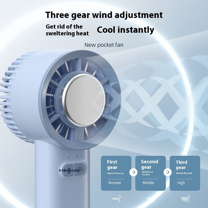 Summer Gadget Handheld Turbo Jet Fan Mini Portable Ice Cold Fan